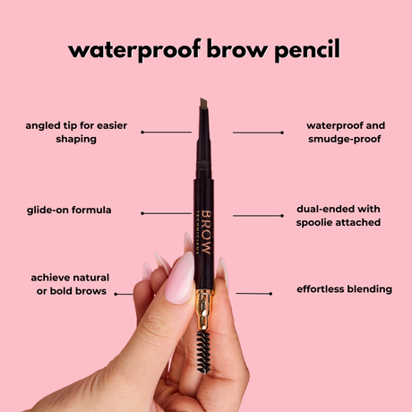 2 In 1 Waterproof Angled Eyebrow Pencil with Spoolie