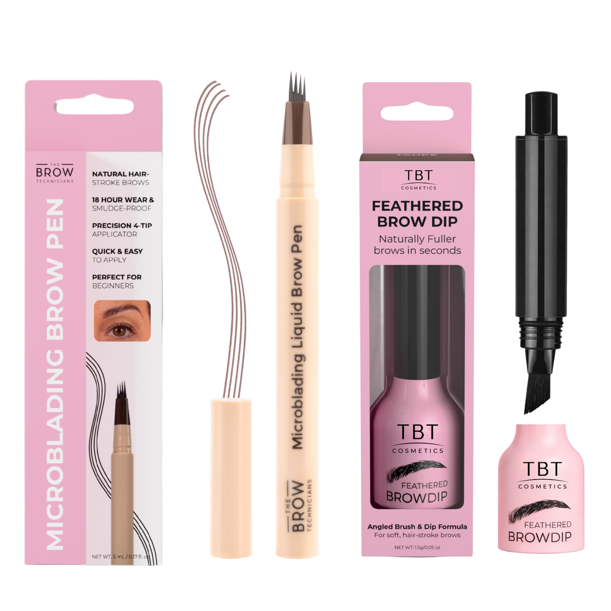 Microbladed Effect Duo: Feathered Brow Dip + Microblading Pen