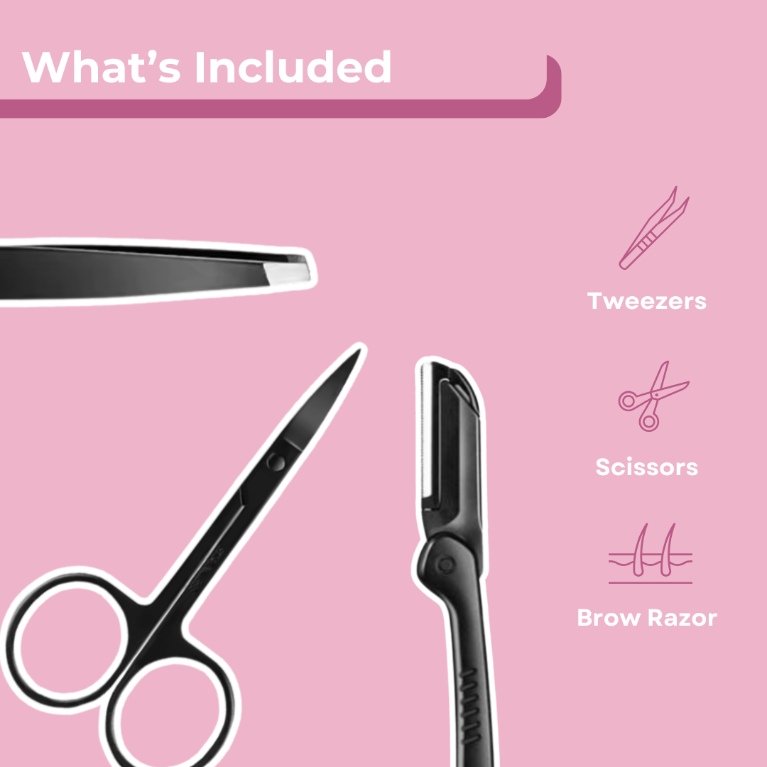 3 in 1 Eyebrow Grooming Kit - Brow Shaping Tools