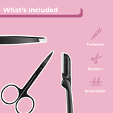 3 in 1 Eyebrow Grooming Kit - Brow Shaping Tools