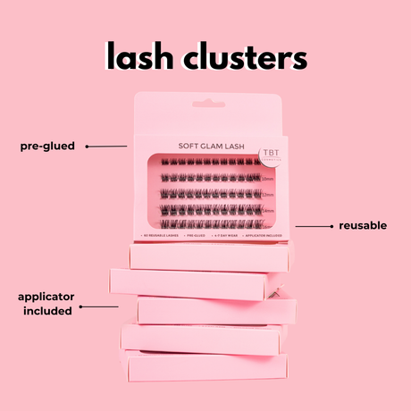 Pre-Glued Cluster Lashes with Applicator