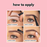 All-In-One Eyebrow Makeup Kit With Stencils