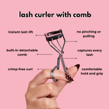 2 In 1 Lash Curler with Built-In Comb