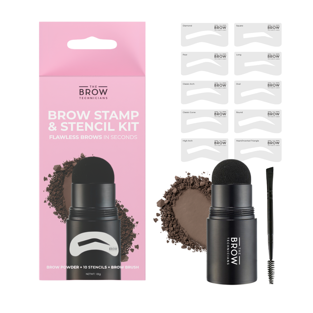 Eyebrow Powder Stamp and Stencil Kit
