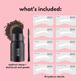 Eyebrow Powder Stamp and Stencil Kit